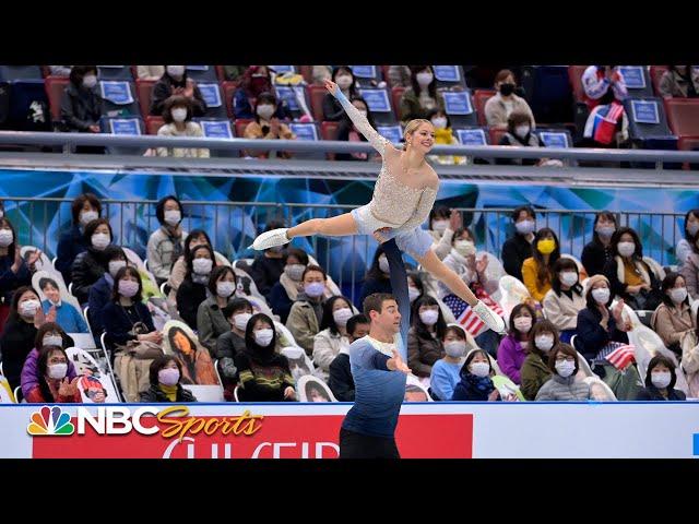 Knierim and Frazier's triumphant free skate nabs silver medal at World Team Trophy | NBC Sports