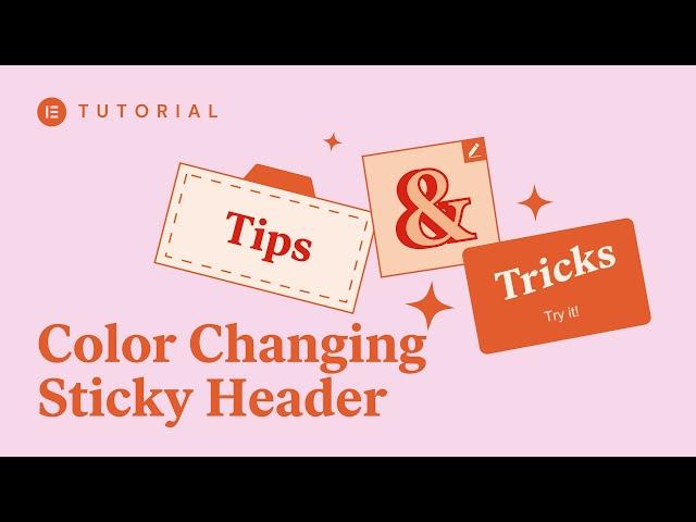 Create a Color Changing Sticky Header Without Code in Elementor [PRO]