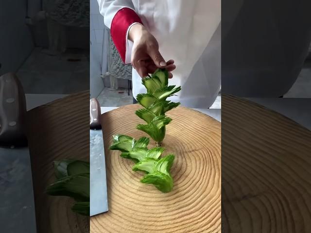 #Make Cucumber Look Beautiful Unique Carving cutting Design Skills#Vegetable Cutting design Skills#