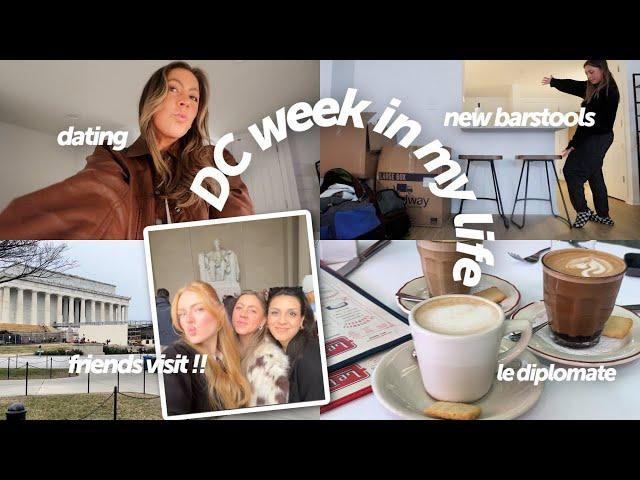 one month in DC! going on dates, new barstools, friends visit, exploring monuments & new spots