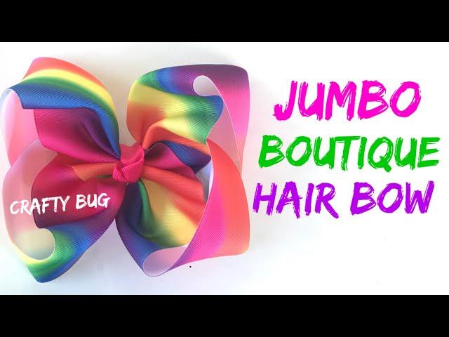 Jumbo BOUTIQUE HAIR BOW TUTORIAL; 3” ribbon hair bow; how to make & stiffen twisted boutique bow