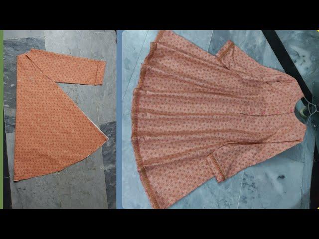 Umbrella cut kurti cutting and stitching