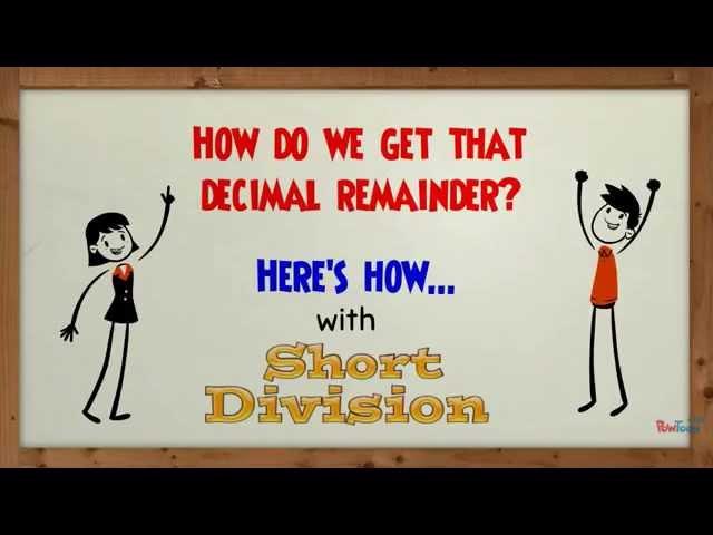 Short Division with a decimal remainder