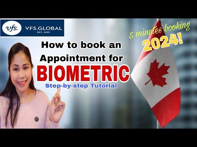 How to book appointment for Canada Biometric Enrollment at VFS Global 2024 Step-by-step Tutorial