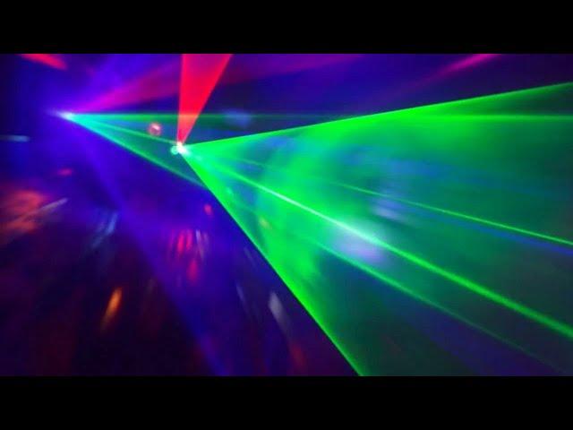 Dance Lights Effect Video Background Neon Disco Party in Room