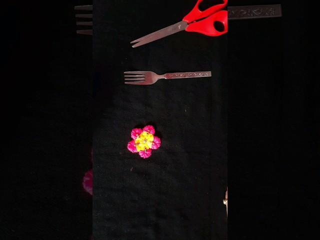 Woolen Flower craft #youtubeshort #viralshort #viralvideo #short #geeta craft and stitching