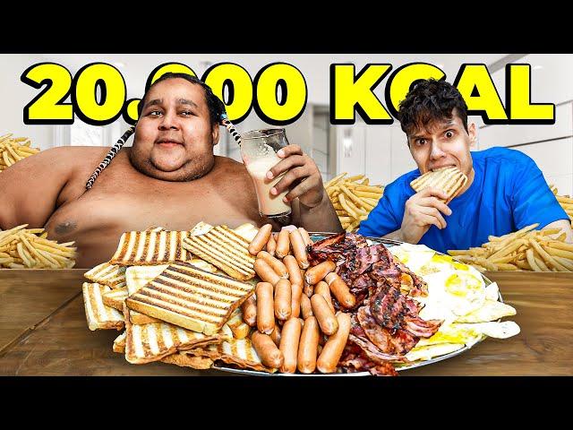 I survived diet of the FATTEST MAN IN THE WORLD (20,000 kcal)