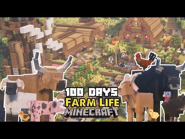 I Spent 100 DAYS Building An ANIMAL FARM In MINECRAFT