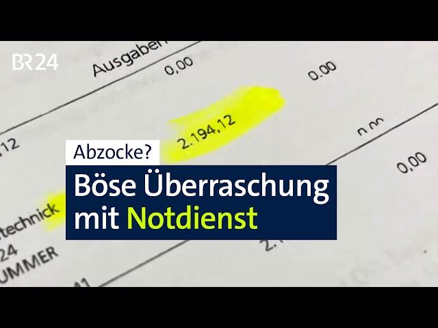 Handwerker-Notdienst verlangt vor Ort über 2.000 Euro – jetzt läuft Anzeige | Abendschau | BR24