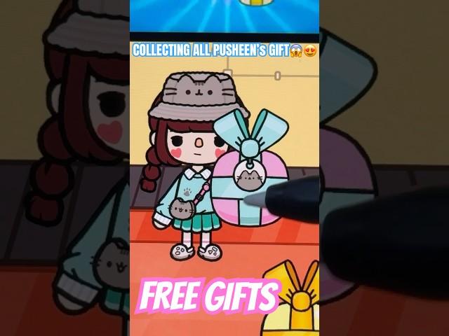 collecting all FREE pusheen’s gift in toca boca