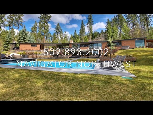 Mid-Century Modern Waterfront Estate- Spokane Wa Luxury Home (509) 878-3371