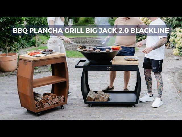 RJRoyal Living BBQ Plancha Grill Big Jack 2.0 Blackline