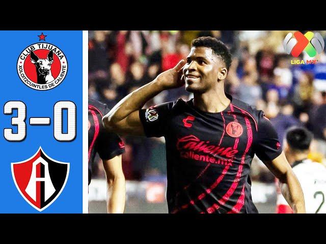 Club Tijuana Xolos vs Atlas 3-0 Resumen Y Goles COMPLETO | Liga MX 2024 HD