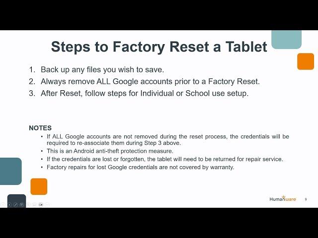 MATT Connect #32: How to Factory Reset Your Tablet (v2.1)