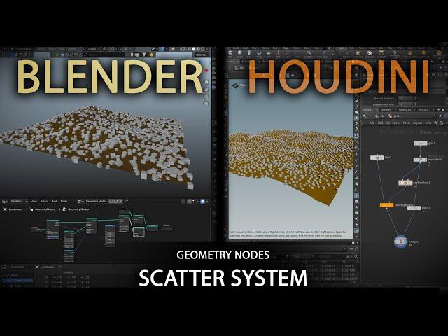 Houdinni Vs Blender - Scatter System