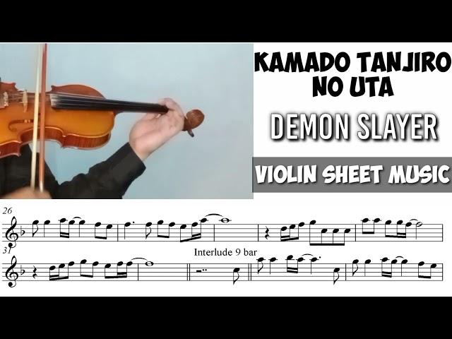 Free Sheet || Kamado Tanjiro No Uta - Demon Slayer || Violin Sheet Music