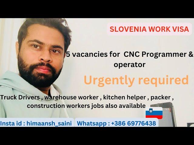 Cnc operator job in slovenia | skilled & unskilled job information of slovenia