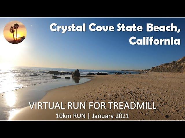 Treadmill Virtual Run | Crystal Cove State Beach, California | Sunset, January 2021【バーチャルラン】