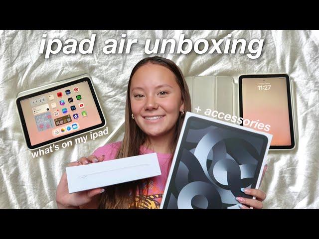 ipad air unboxing + what's on my ipad!!