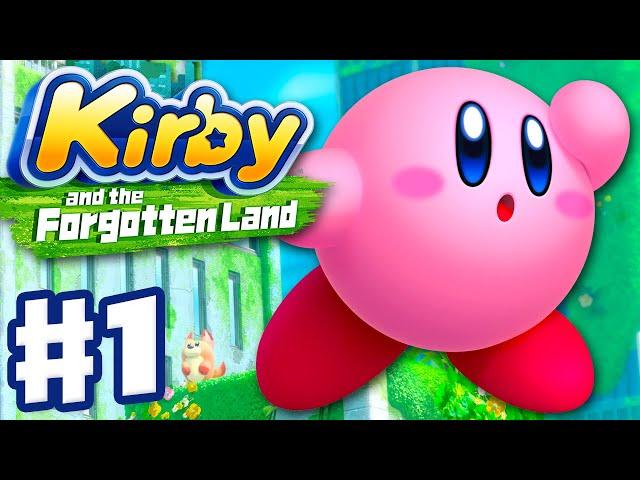 Kirby and the Forgotten Land - Gameplay Walkthrough Part 1 - Natural Plains 100% (Nintendo Switch)