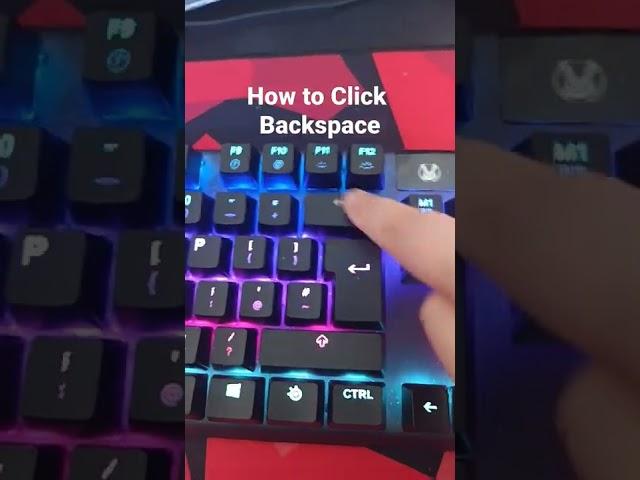 How to Click backspace on keyboard