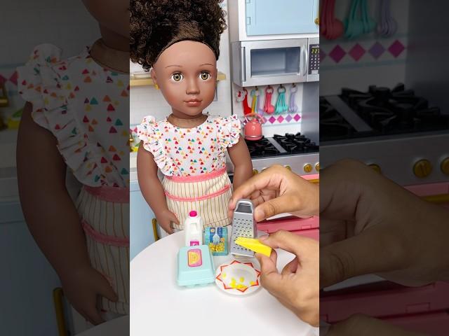 Our Generation Doll Cooking In Toy Kitchen! #babydolls #shorts #dolls #doll