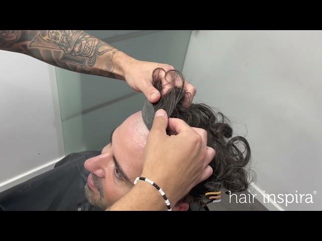 Aplicación prótesis capilar indetectable-Hair Replacement fitting video (José Ramón)–Hair Inspira