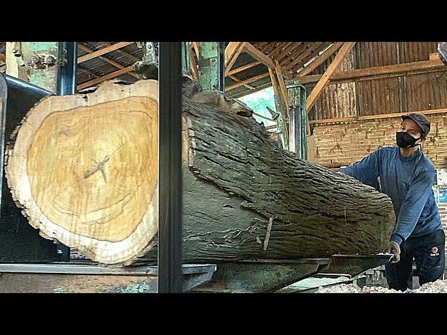 Incredible Teak Wood Cutting Skill - You won't Believe What He Does Next!