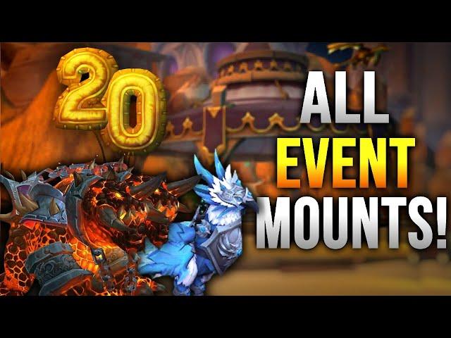 EVERY MOUNT You Can Get From The 20th ANNIVERSARY EVENT! World of Warcraft: The War Within