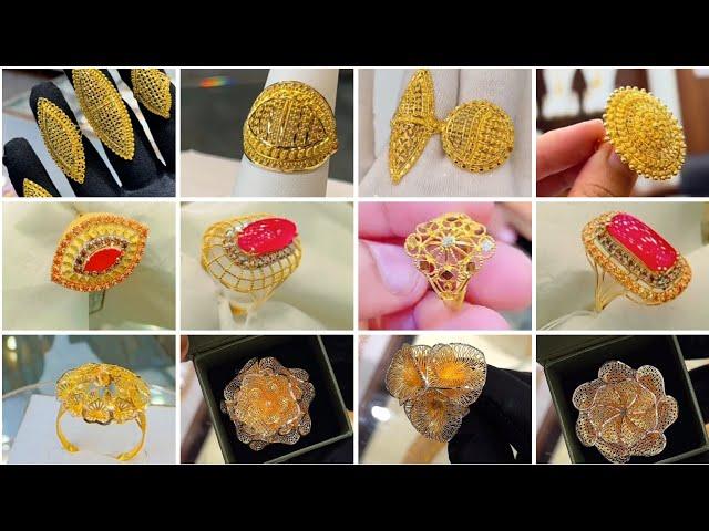 Top Gold Ring Designs /Most Beautiful Gold Ring Designs For women/Gold ring designs 2024
