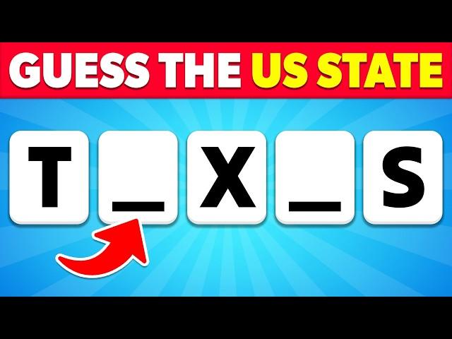Guess The US States Without Vowels | Easy, Medium, Hard, Impossible Levels