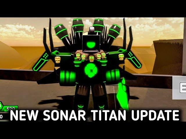 Showcasing All New Sonar Titan In Roblox Bathroom Attack New Update | Skibidi