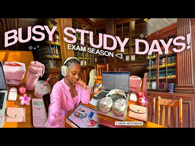 study vlog  managing busy uni study days, productive study tips, exam motivation + student success