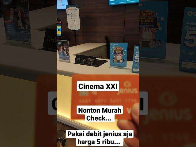 Promo nonton murah Cinema XXI pakai debit jenius 5 ribu #shorts