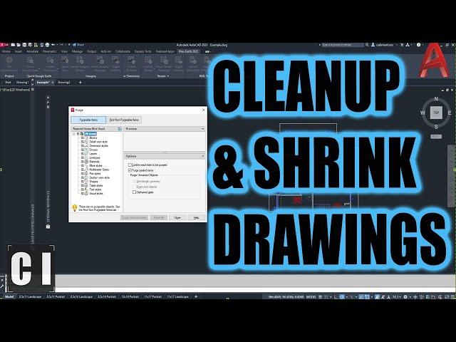 6 AutoCAD Commands To Cleanup Drawings & Reduce .DWG File Size!