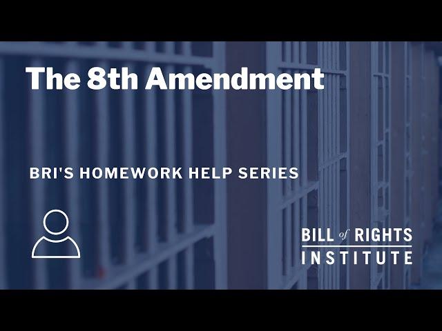 The Eighth Amendment | BRI's Homework Help Series