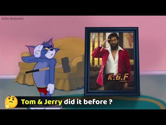 When KGF 2 Movie Scenes performed by Tom & Jerry ~ Edits MukeshG