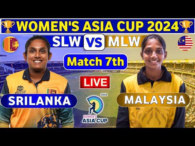 Malaysia Women vs Sri Lanka Women, 7th Match | MASW vs SLW 7th Live Score & Commentary W Asia Cup