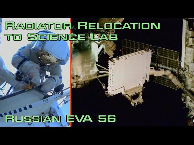 Radiator Relocation to Science Lab: Prokopyev & Petelin - Russian EVA 56