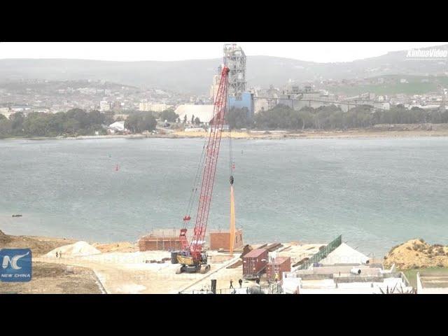 Chinese-built bridge project in Tunisia under steady construction progress