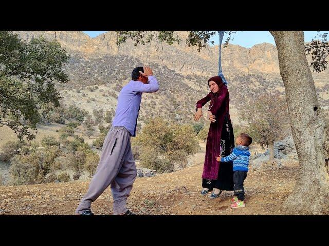 Fighting against poverty: the night life of Arsalan nomadic family in the cold of the mountains