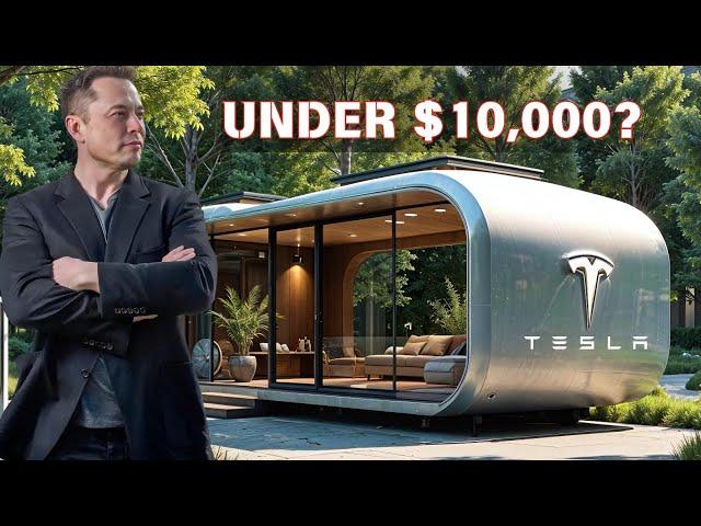 Elon Musk Reveals Tesla Tiny House 2025-UNDER $15,680 With  SPACESHIP Interior Features.What Inside