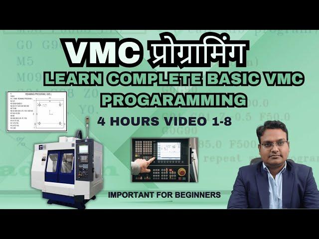 VMC programming complete video - vmc machine programming - cnc milling machine programming 4 hours