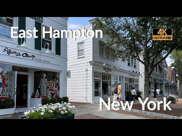 Walking East Hampton, New York [4K] : Main Street in East Hampton New York