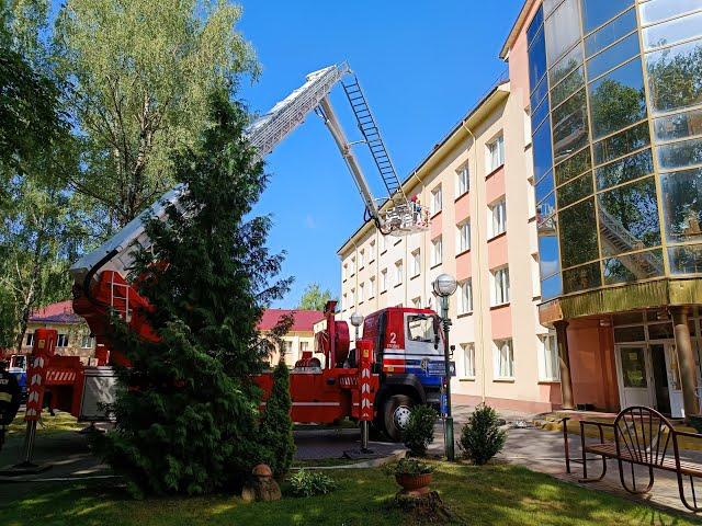 В УЗ «Гродненская университетская клиника» прошли тактико-специальные учения подразделений МЧС