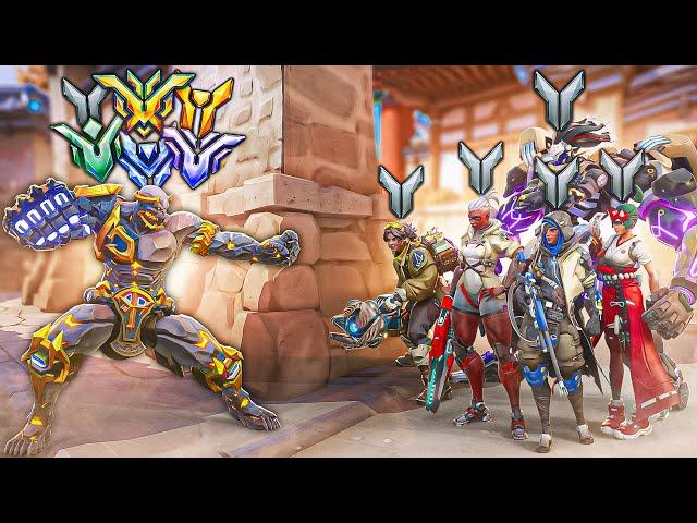 1 of EVERY RANK vs 5 SILVERS - Who wins?! (Overwatch 2)