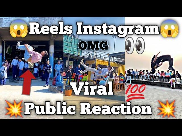 Instagram viral reels  public reaction  flip reels reaction  OMG amazing video