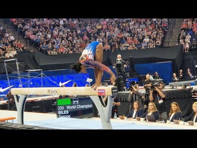 Simone Biles - 13,900 Beam - 2024 Olympic Gymnastics Trials Day 2