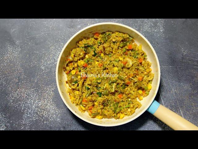 Weight Watchers Vegetables Oats Upma Video Recipe | Bhavna's Kitchen