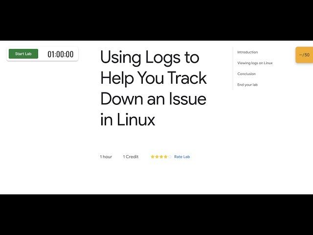 Using Logs to Help You Track Down an Issue in Linux || #qwiklabs || #coursera ||